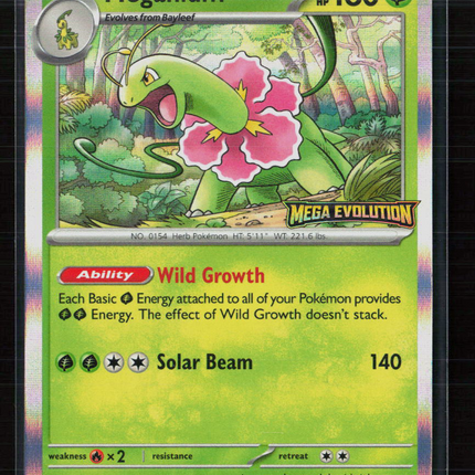 Pokemon 2025 Mega Evolution Meganium Stamped #001