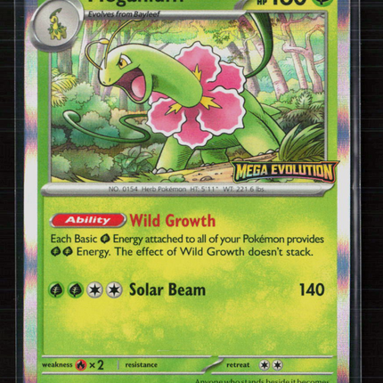 Pokemon 2025 Mega Evolution Meganium Stamped #001