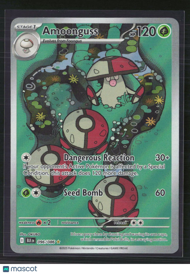 Pokemon 2025 Scarlet & Violet Black Bolt Amoonguss #96/86