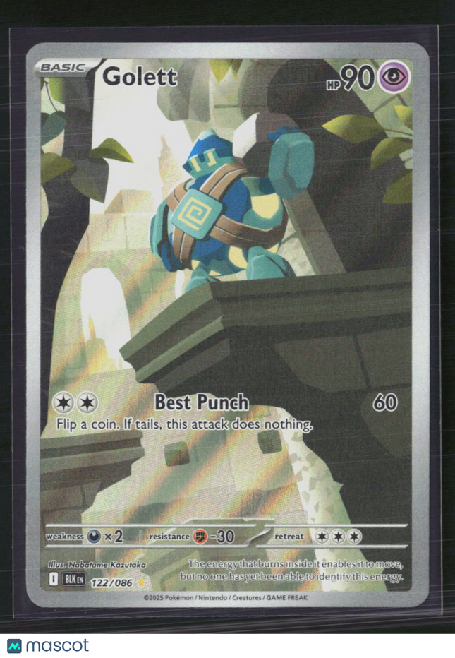 Pokemon 2025 Scarlet & Violet Black Bolt Golett #122/86