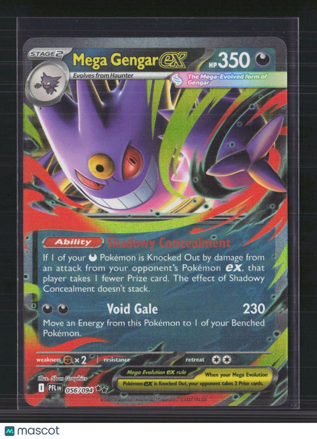Pokemon 2025 Mega Evolution – Phantasmal Flames Mega Gengar EX #56/94
