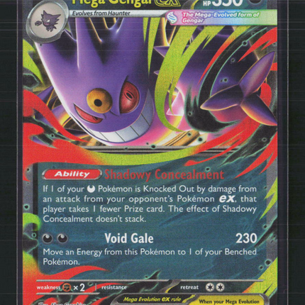 Pokemon 2025 Mega Evolution – Phantasmal Flames Mega Gengar EX #56/94