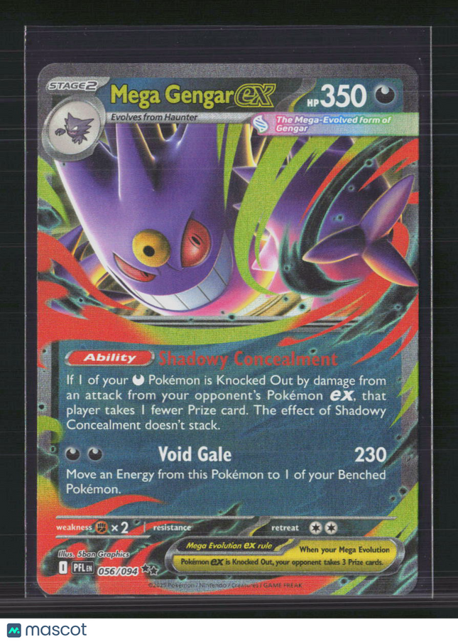 Pokemon 2025 Mega Evolution – Phantasmal Flames Mega Gengar EX #56/94