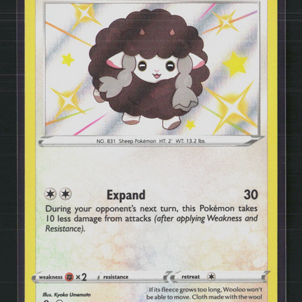 Pokemon 2021 Shining Fates Wooloo S #SV103/SV122