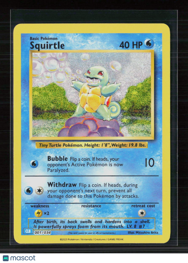 Pokemon 2023 Classic Collection Squirtle #1/34