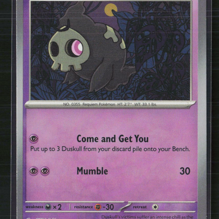 Pokemon 2025 Prismatic Evolutions Duskull #35/131