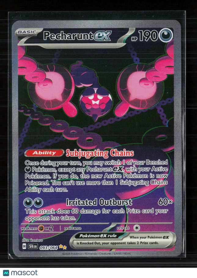 Pokemon 2024 Shrouded Fable Pecharunt EX SAR #93/64