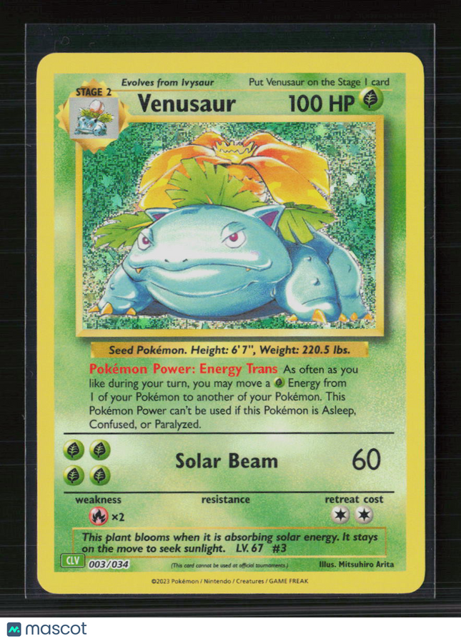 Pokemon 2023 Trading Card Game Classic Venusaur #3/34