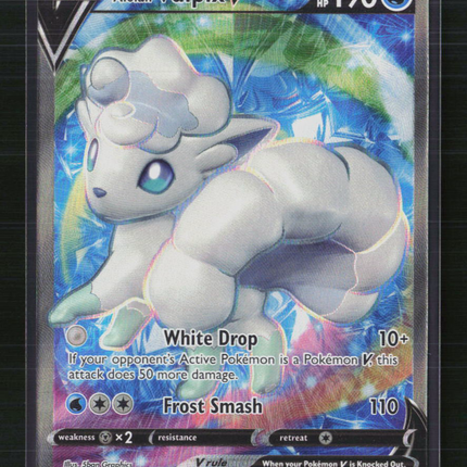 Pokemon 2022 Silver Tempest Alolan Vulpix V SR FA #173/195