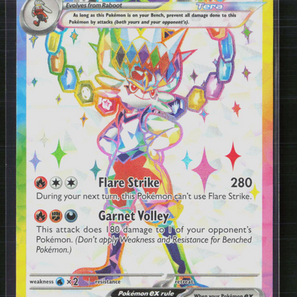 Pokemon 2024 Stellar Crown Cinderace EX HR #157/142