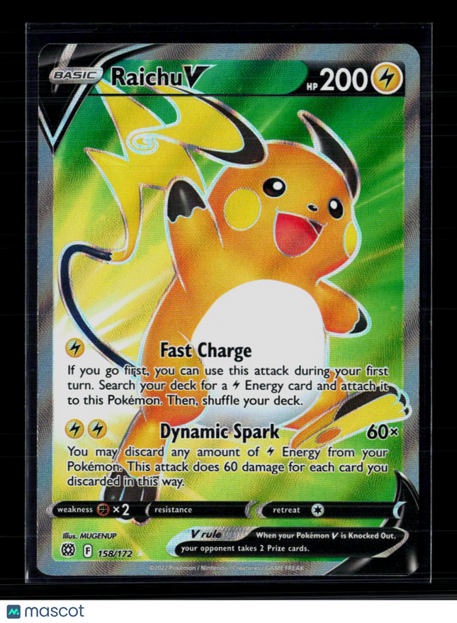Pokemon 2022 Brilliant Stars Raichu V FA #158/172