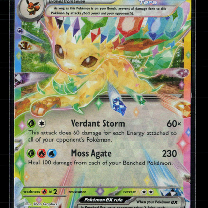 Pokemon 2025 Prismatic Evolutions Leafeon EX RR #6/131