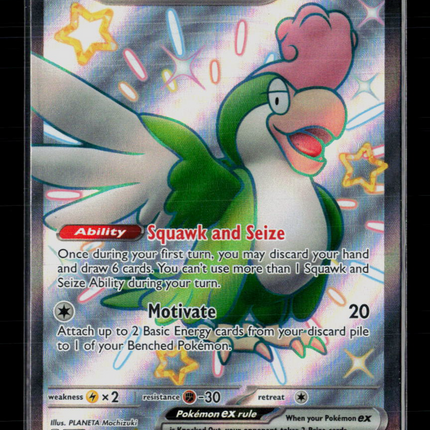 Pokemon 2024 Paldean Fates Squawkabilly EX SAR #223/91