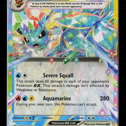 Pokemon 2025 Prismatic Evolutions Vaporeon EX #23/131