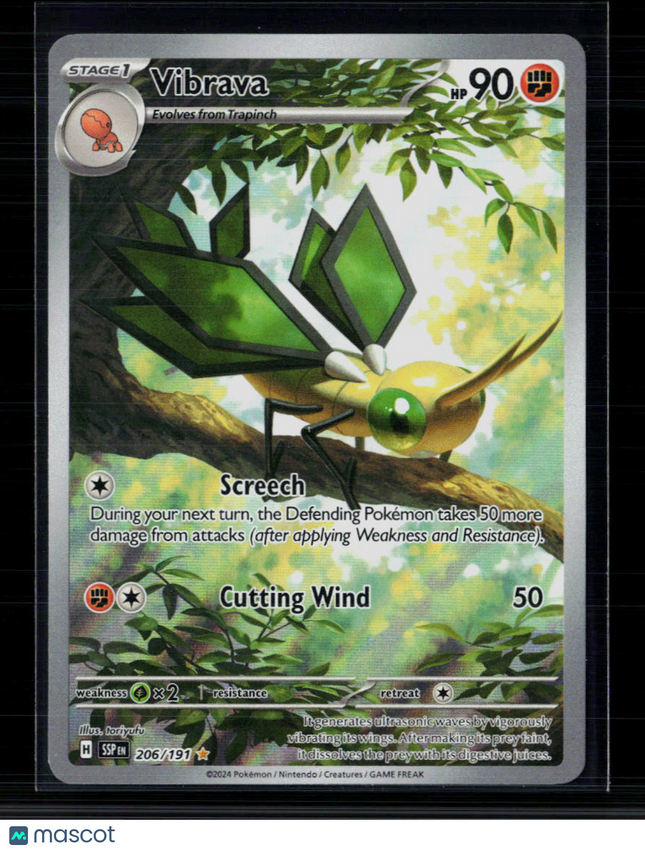 Pokemon 2024 Surging Sparks Vibrava #206/191