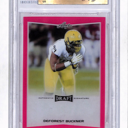 2016 Leaf Metal Draft DeForest Buckner Opaque Red 1/1 Pre-Production Proof