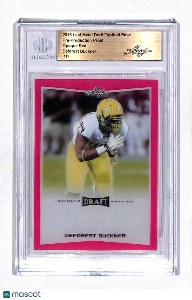 2016 Leaf Metal Draft DeForest Buckner Opaque Red 1/1 Pre-Production Proof