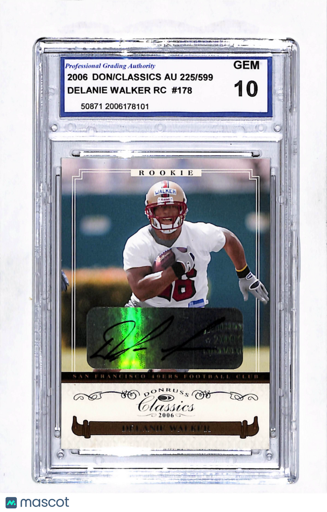 2006 Donruss Classics Delanie Walker #178 225/599 RC Auto