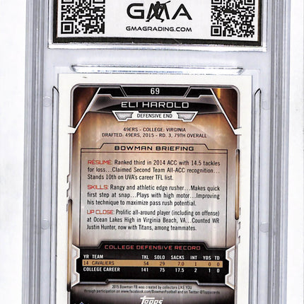 2015 Bowman Eli Harold #69 RC