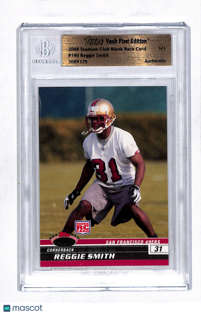 2008 Topps Stadium Club Reggie Smith #190 Blank Back 1/1 RC