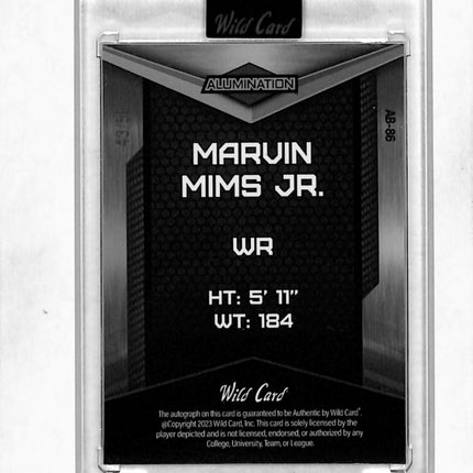 2023 Wild Card Alumination Marvin Mims Jr. #AB-86 Auto
