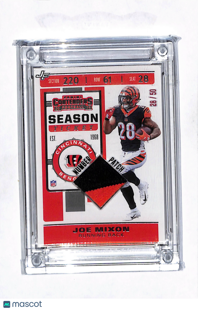 2022 Jersey Fusion Contenders Season Ticket Joe Mixon #25 Jersey Patch 28/50