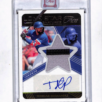2022 Panini Three and Two Lone Star Teoscar Hernandez #LSS-TH Patch Auto /10