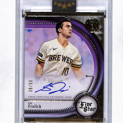2024 Topps Five Star Sal Frelick #FSA-SF Gold 08/50 Auto