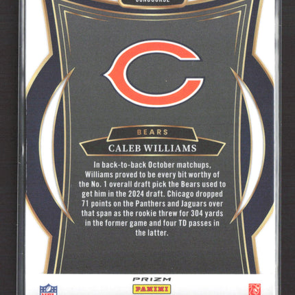 2025 Panini Select Prizm Concourse Caleb Williams #25 RC Red Blue Flash