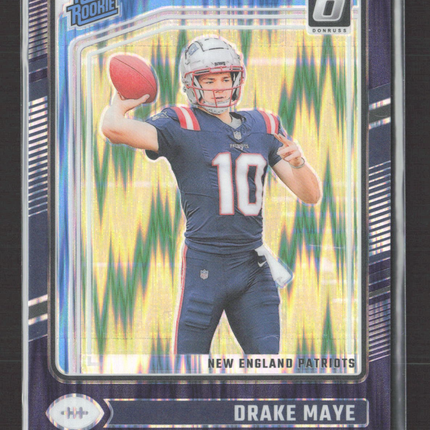 2024 Panini Donruss Optic Prizm Drake Maye #229 Purple Shock