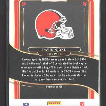 2025 Panini Select Football David Njoku #145 Zebra Prizm