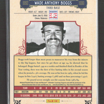 2012 Panini Cooperstown Wade Boggs #66 Red 011/399