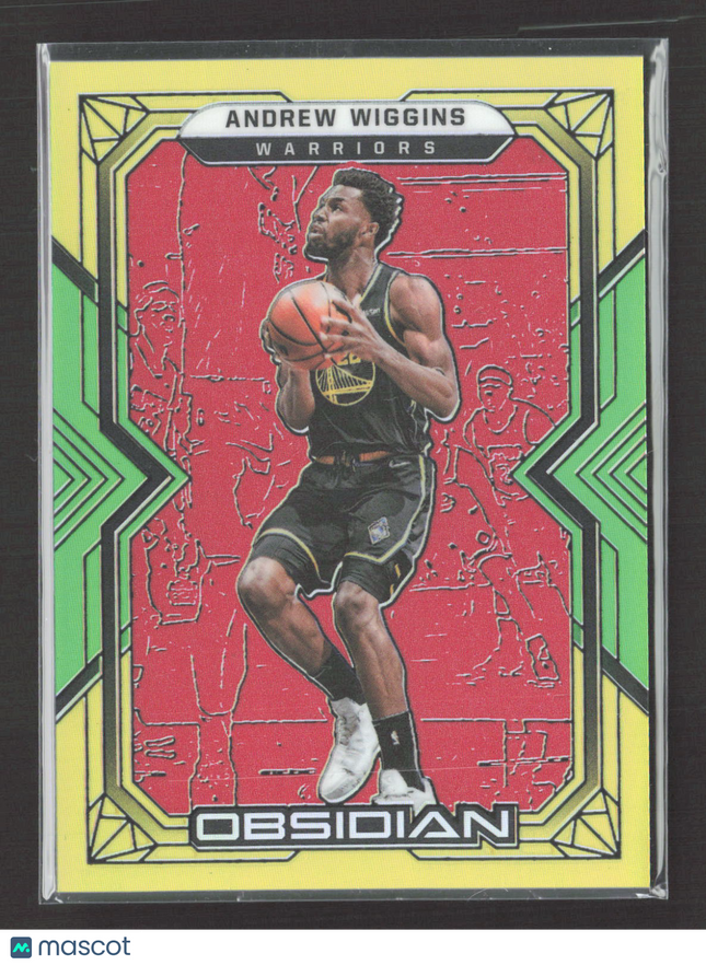 2022 Panini Obsidian Andrew Wiggins #50 Contra Yellow /99