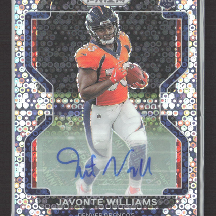 2021 Panini Prizm Javonte Williams #345 Disco RC Auto