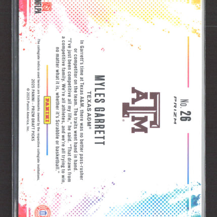 2023 Panini Prizm Draft Picks Color Blast Myles Garrett #26