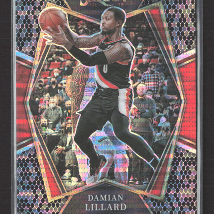 2022 Panini Select Prizm Damian Lillard #186 Black Snakeskin 1/1