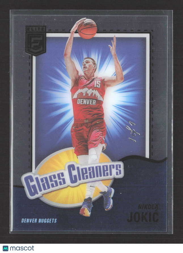 2021 Panini Donruss Elite Glass Cleaners Nikola Jokic #3 Black 1/1