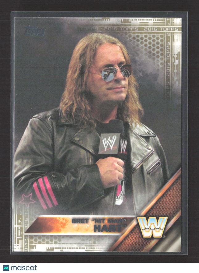 2016 Topps WWE Bret "Hit Man" Hart #82 Gold /10