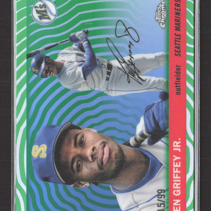 2025 Topps Chrome Platinum Ken Griffey Jr. #405 Green Wave 15/99