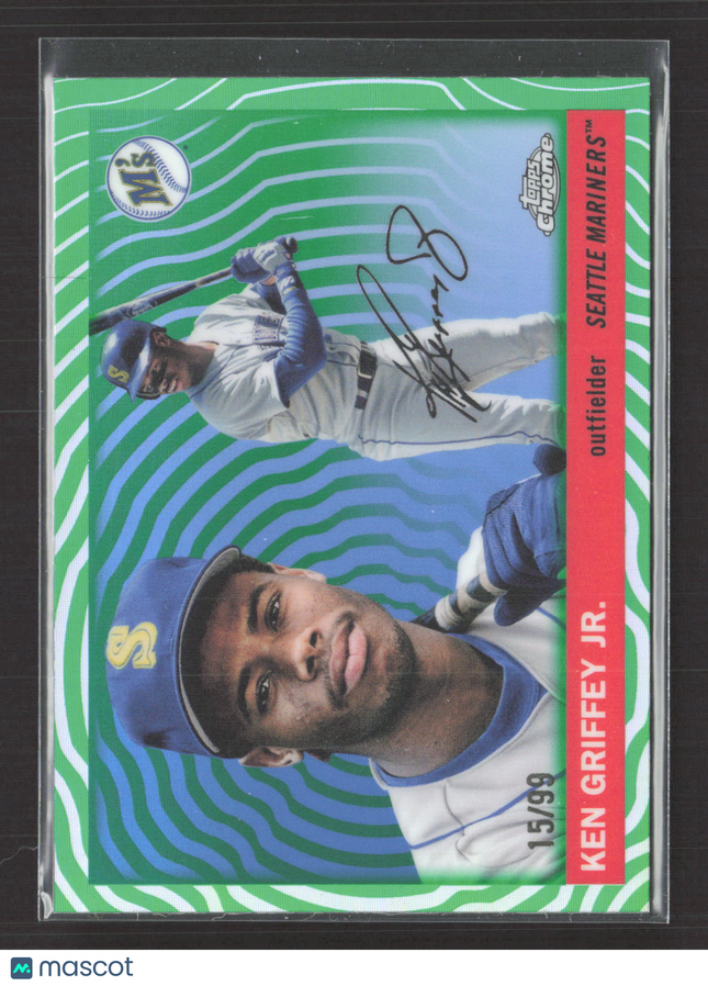 2025 Topps Chrome Platinum Ken Griffey Jr. #405 Green Wave 15/99