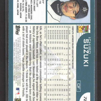 2001 Topps Ichiro Suzuki #726