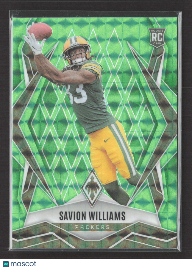 2025 Panini Phoenix Football Savion Williams #153 Green RC 111/285