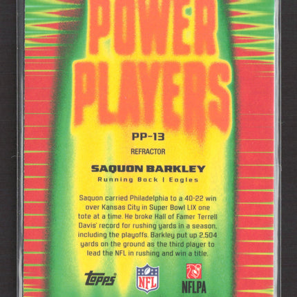 2025 Topps Chrome Power Players Saquon Barkley #PP-13 Refractor