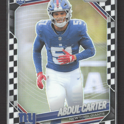2025 Panini Prizm Abdul Carter #394 Black & White Checker RC