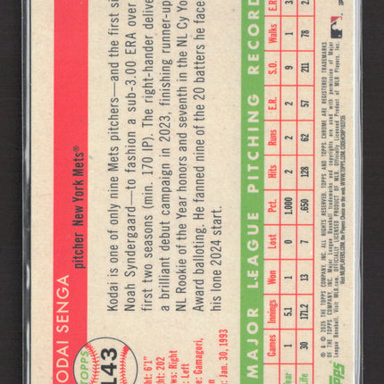 2025 Topps Chrome Platinum Kodai Senga #143 Speckle /150