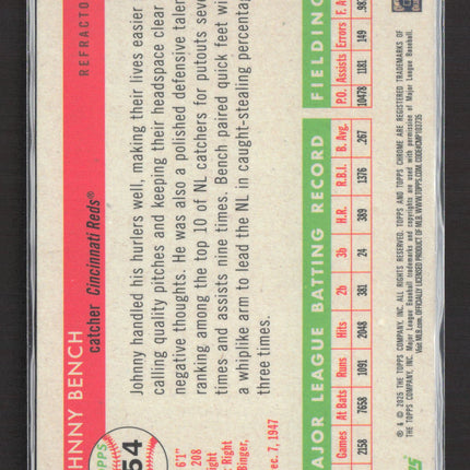 2025 Topps Chrome Johnny Bench #454 Refractor