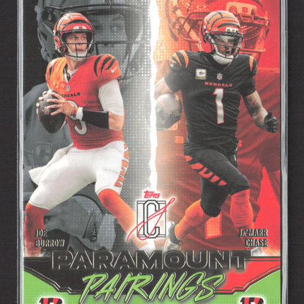 2025 Topps Composite Paramount Pairings Joe Burrow Ja'Marr Chase #PP-14 151/175