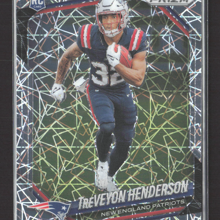 2025 Panini Prizm Football TreVeyon Henderson #343 Lazer RC