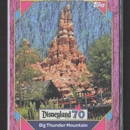2025 Topps Disneyland 70th Anniversary Then & Now Thunder Mountain #19 Pink