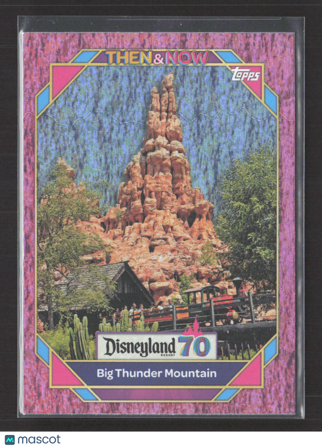 2025 Topps Disneyland 70th Anniversary Then & Now Thunder Mountain #19 Pink